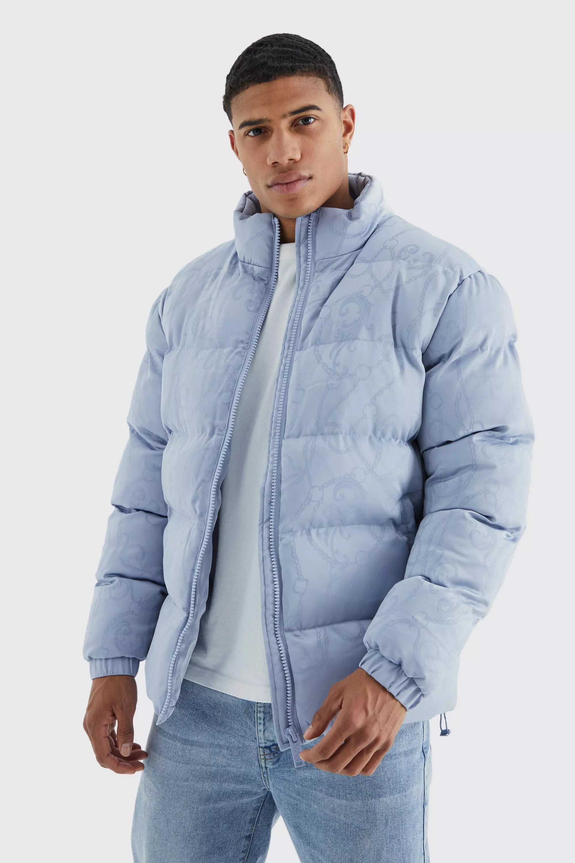 Satin puffer outlet